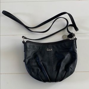Black leather coach bag